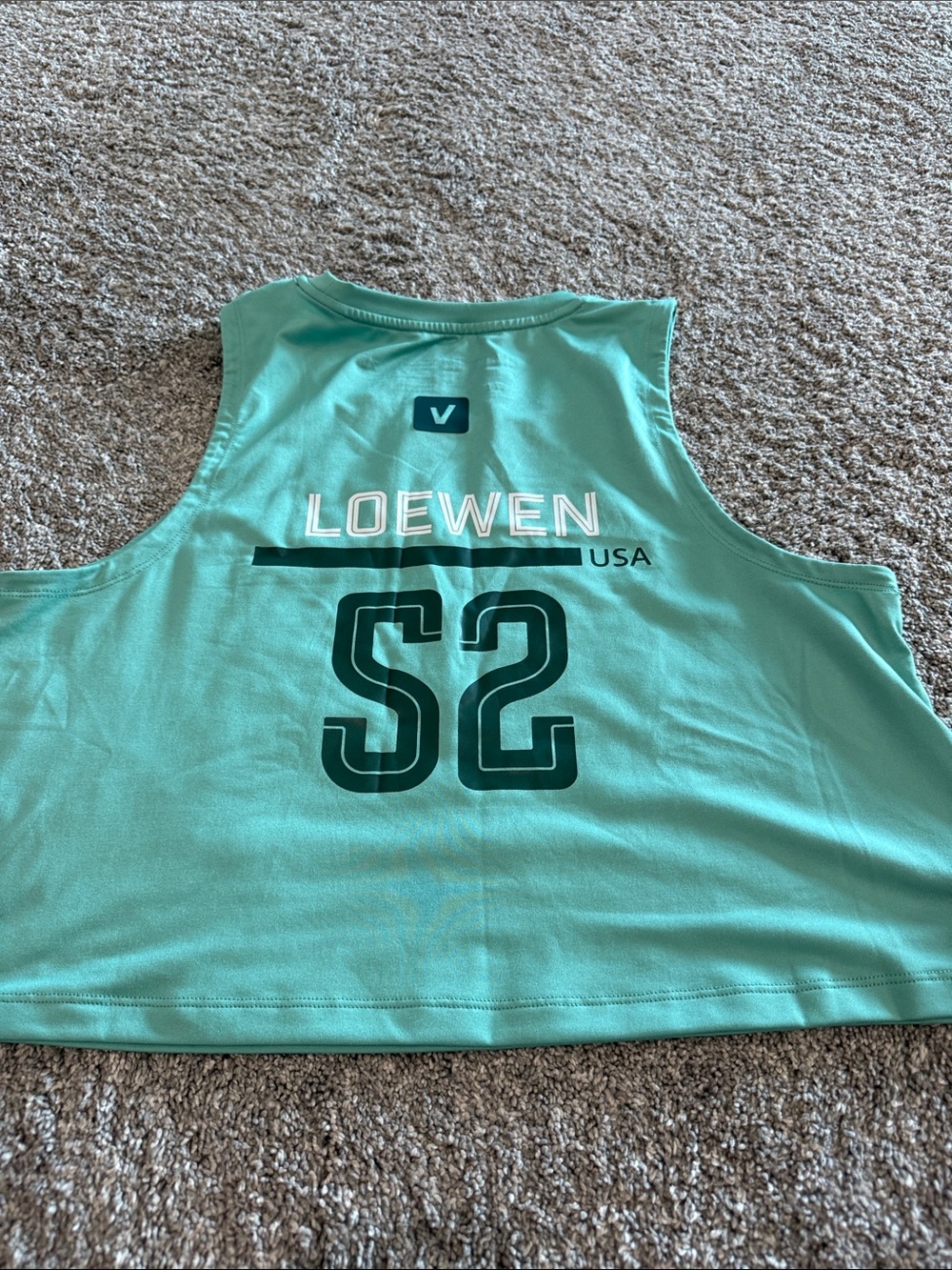 Loewe Mint Green Cropped Athletic Tank Top - Picture 4 of 4